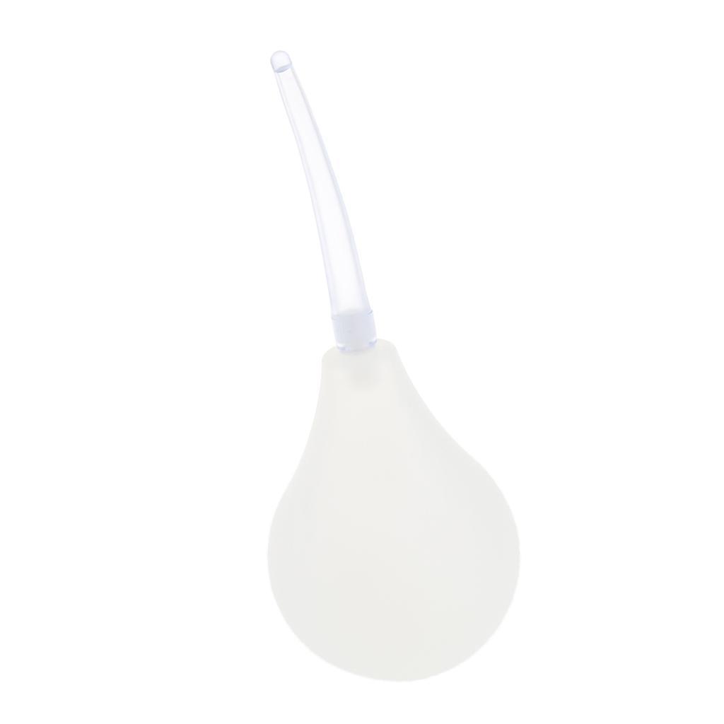 224ml Men Women Enema Bulb Clean Anal Silicone Douche with Nozzle Set White