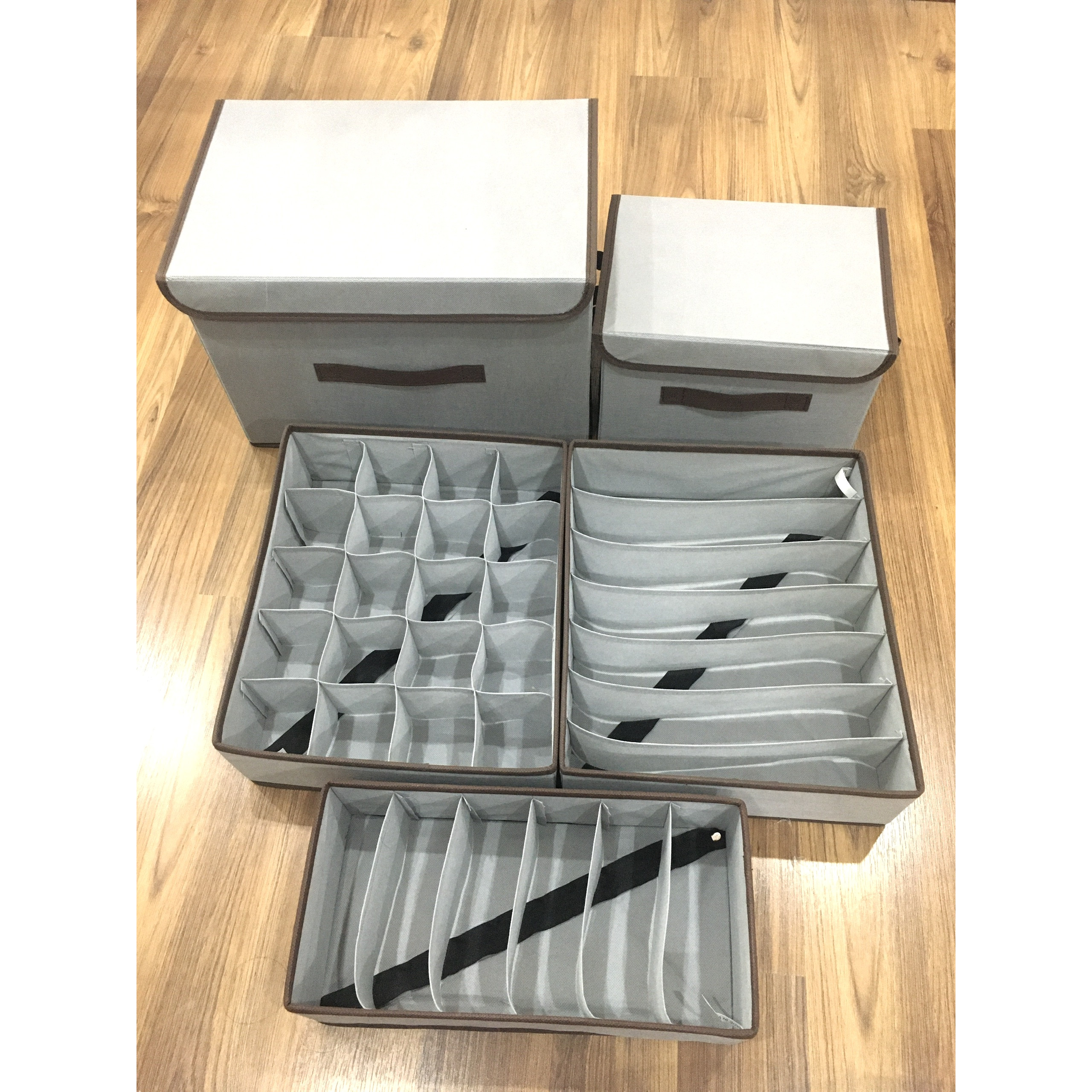 Bộ 5 giỏ đựng quần áo, tất, phụ kiện tiện gọn dễ tìm hàng Việt Nam cao cấp (Storage Box)