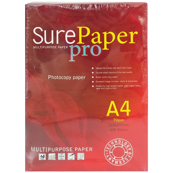 Giấy Photo SurePaper Pro A4 70gsm G21 (500 Tờ)