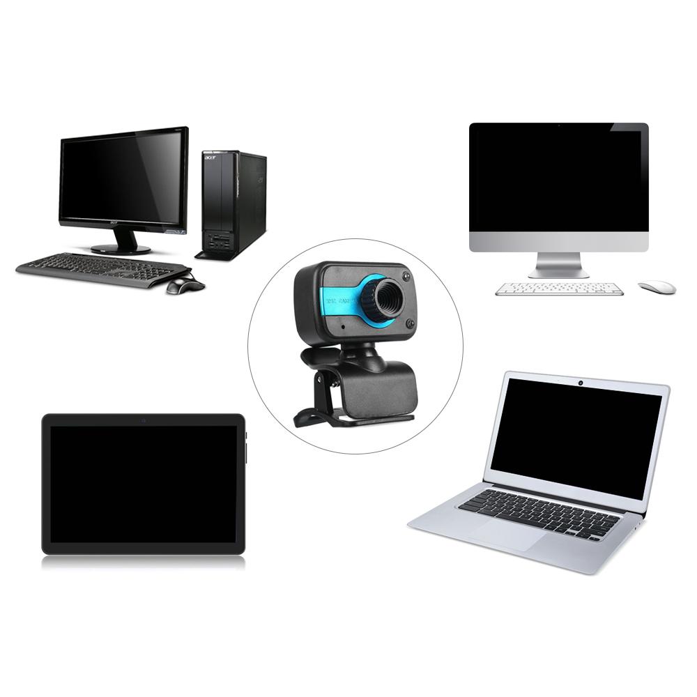 USB 2.0 Digital Web Camera Clip-on with Microphone for Laptop Desktop Video Calling
