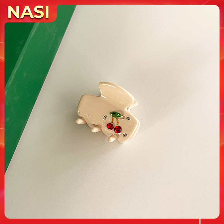 Kẹp tóc nữ hàn quốc KC11 NASI hình quả cherry nhỏ xinh dễ thương kẹp càng cua chất liệu cao cấp bền đẹp