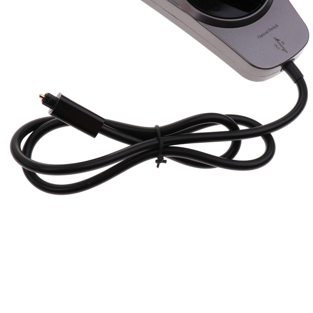 Optical TOSlink 3Way Splitter Selector Switcher Cable Wired Adapter For HDTV