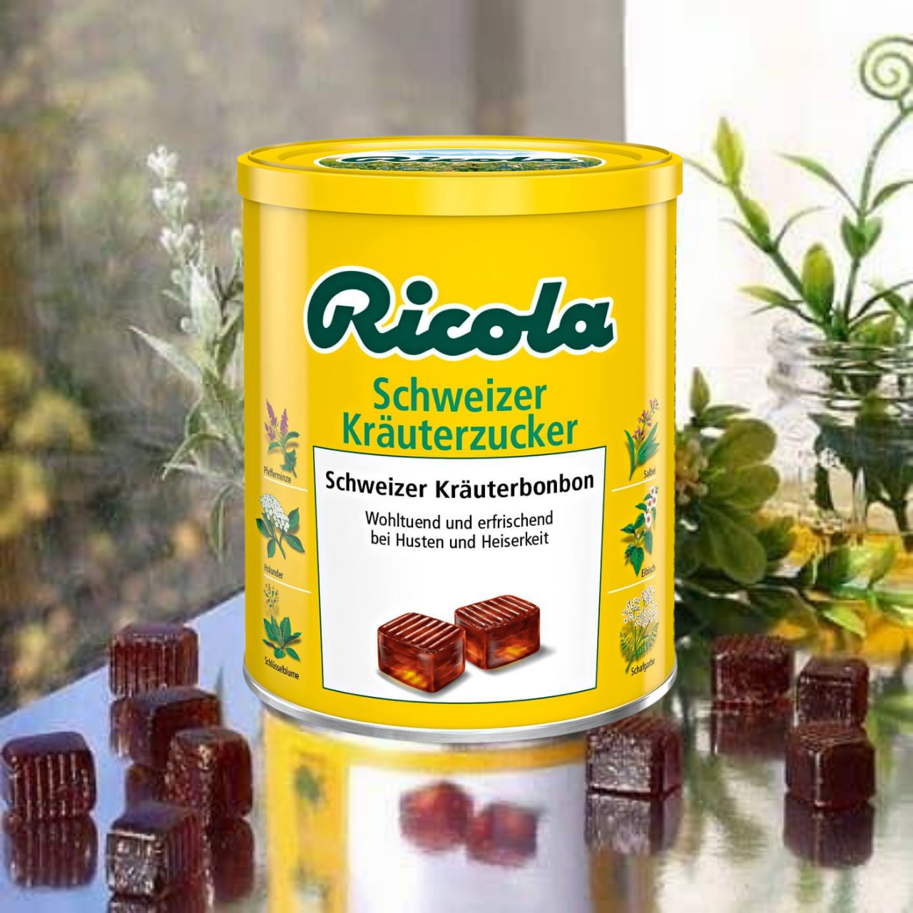 Kẹo Ngậm Đau Họng Ricola Shweizer Krauterzucker Chứa Hỗn Hợp 13 Loại Thảo Mộc Đem Đến Cảm Giác Dịu Nhẹ Và Thơm Mát Cho Vòm Miệng Và Cổ Họng - Massel Official
