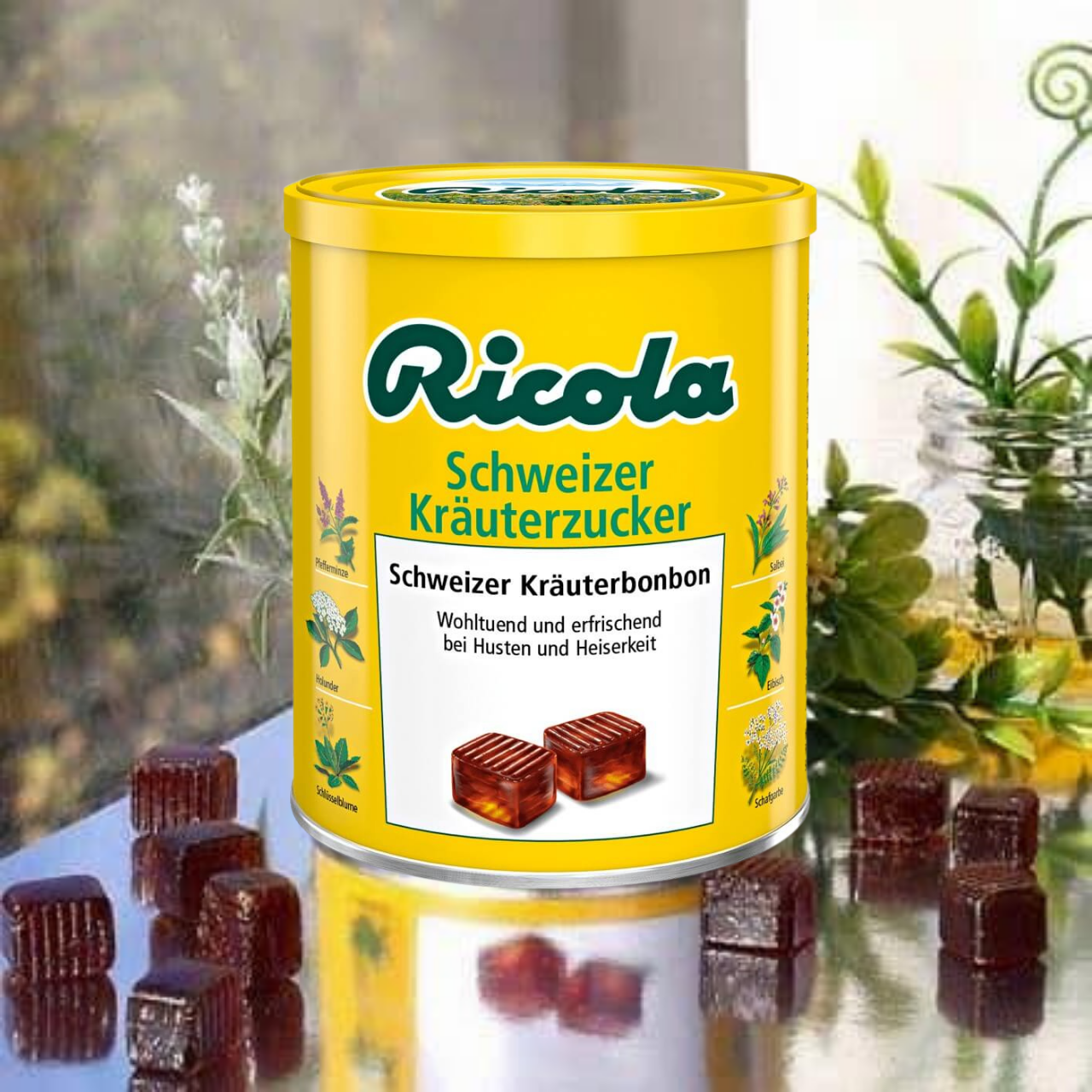 Kẹo Ngậm Đau Họng Ricola Shweizer Krauterzucker Chứa Hỗn Hợp 13 Loại Thảo Mộc Đem Đến Cảm Giác Dịu Nhẹ Và Thơm Mát Cho Vòm Miệng Và Cổ Họng - Massel Official