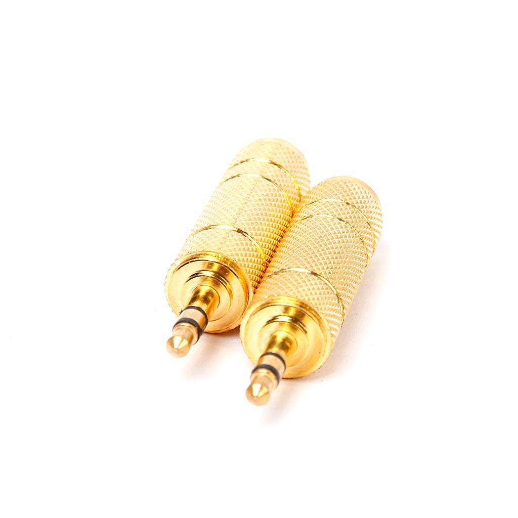 2-3pack 2pcs 3.5mm Stereo Plug Male To 6.35mm Stereo Female Adapter Jack Audio