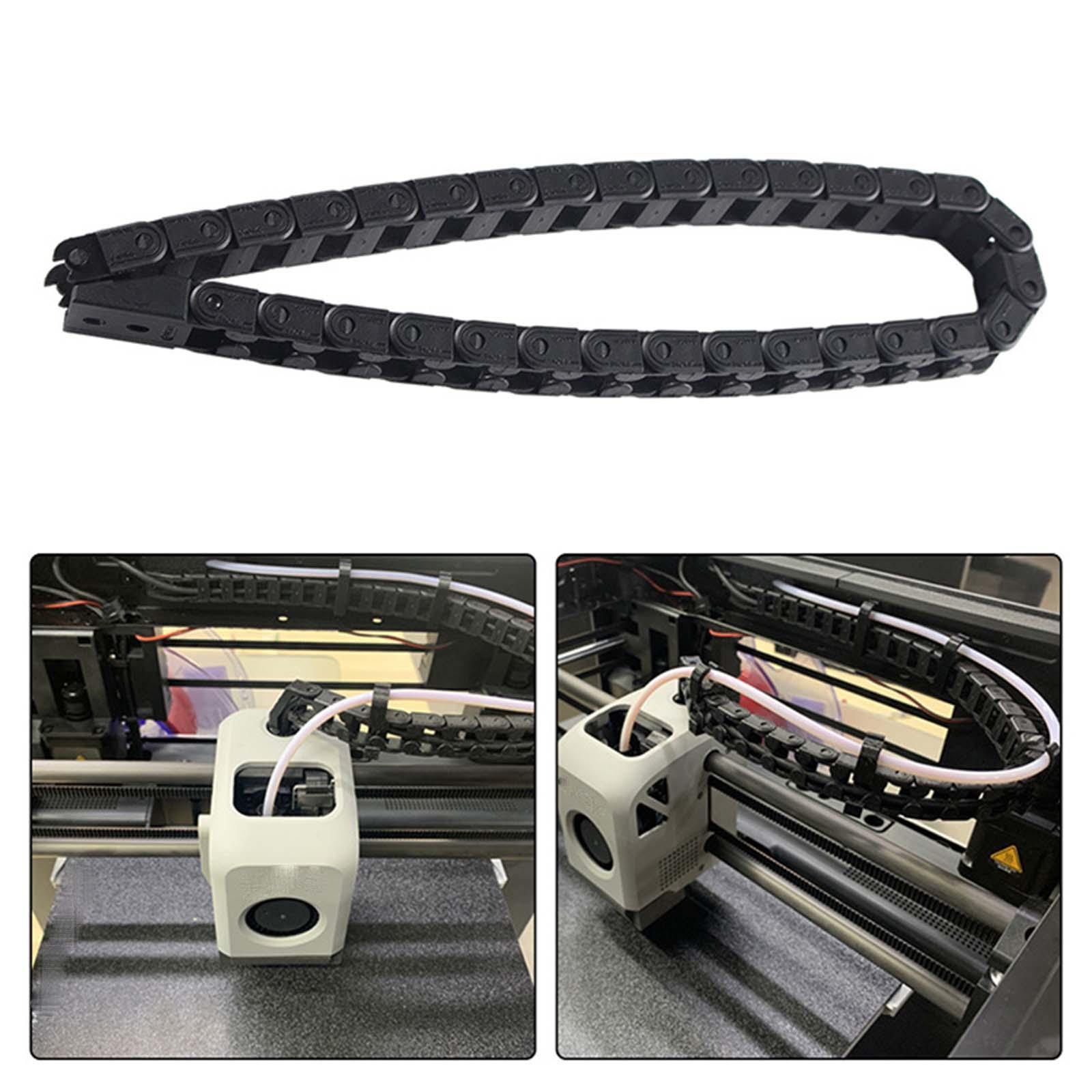 Drag Chain Replacement Parts Flexible Low Noise Professional Black High Performance 3 Hole Mount Pattern Bridge Type for P1p 3D Printer Parts