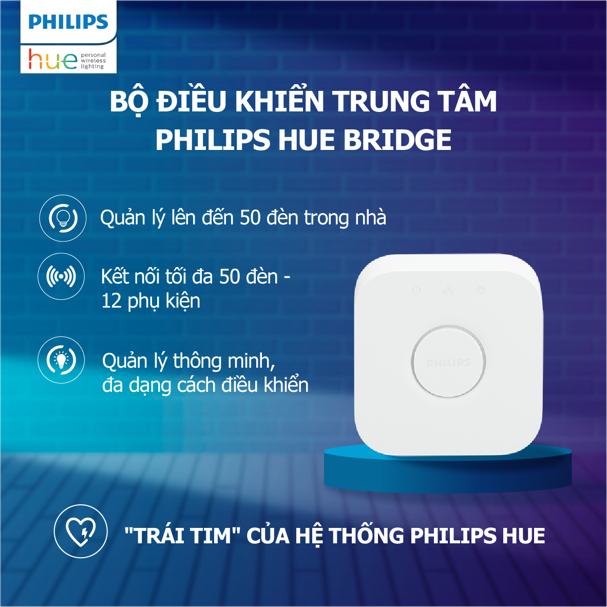 Bộ điều khiển trung tâm Philips Hue Bridge