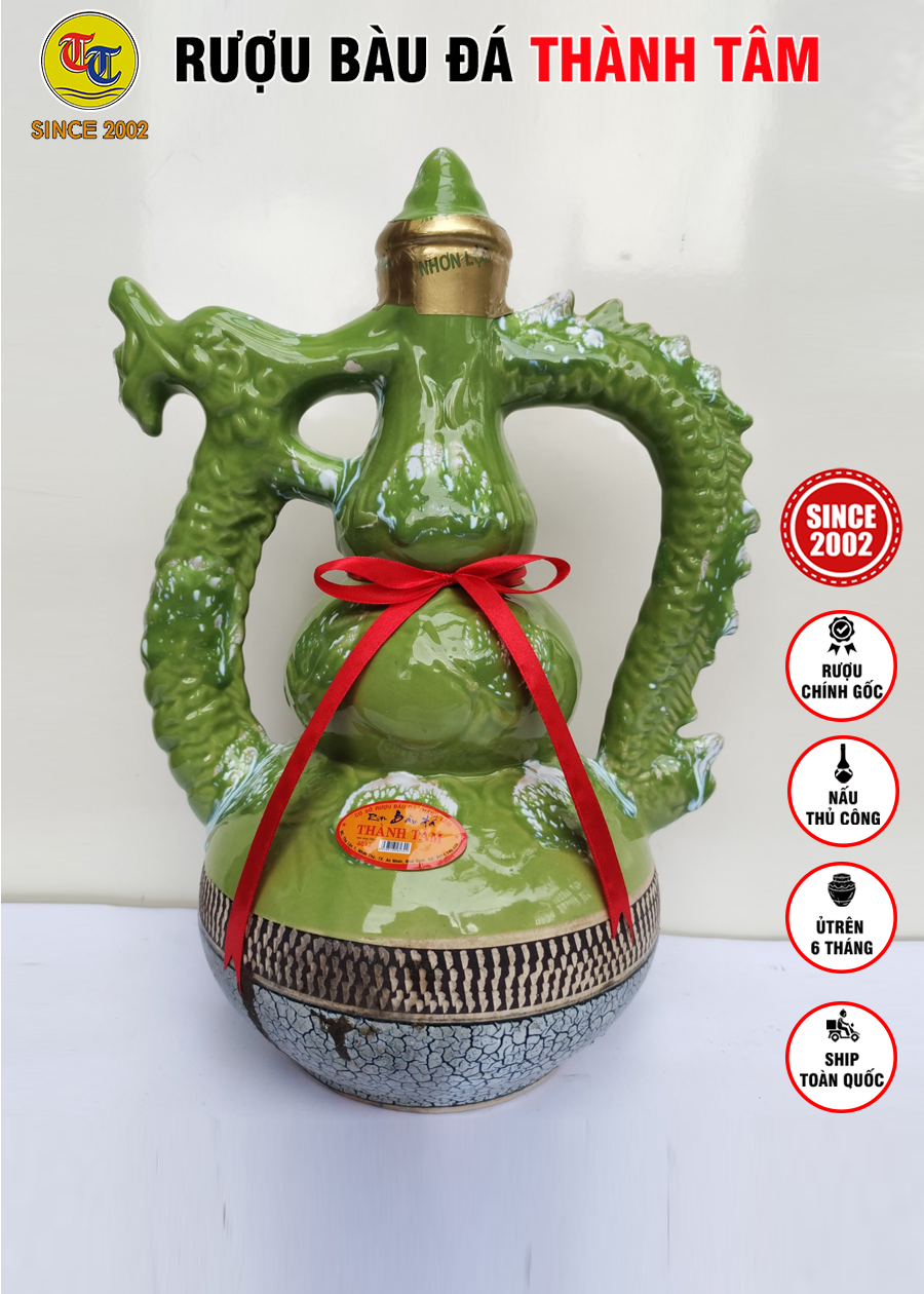 Đặc Sản Bình Định - Rượu Bàu Đá Thành Tâm Màu Xanh Ngọc 2.5LIT - OCOP 3 Sao