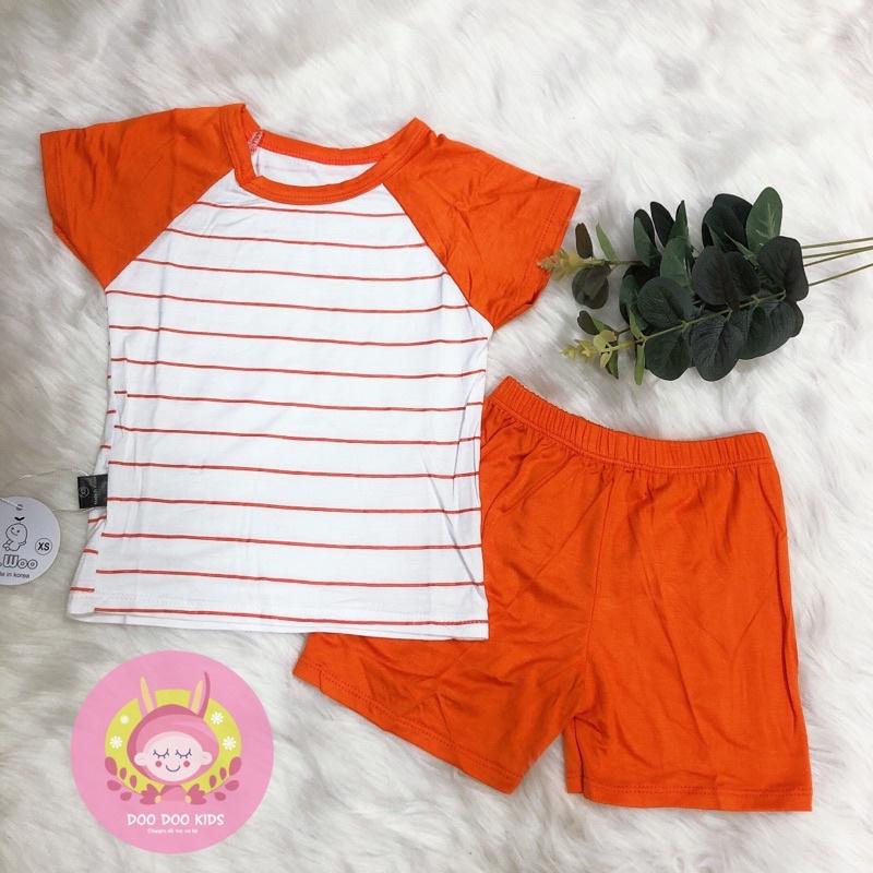 BỘ CỘC TAY CHO BÉ ️ BỘ MINKY MOM KẺ NGANG NHIỀU MÀU CHO BÉ size 6-16kg