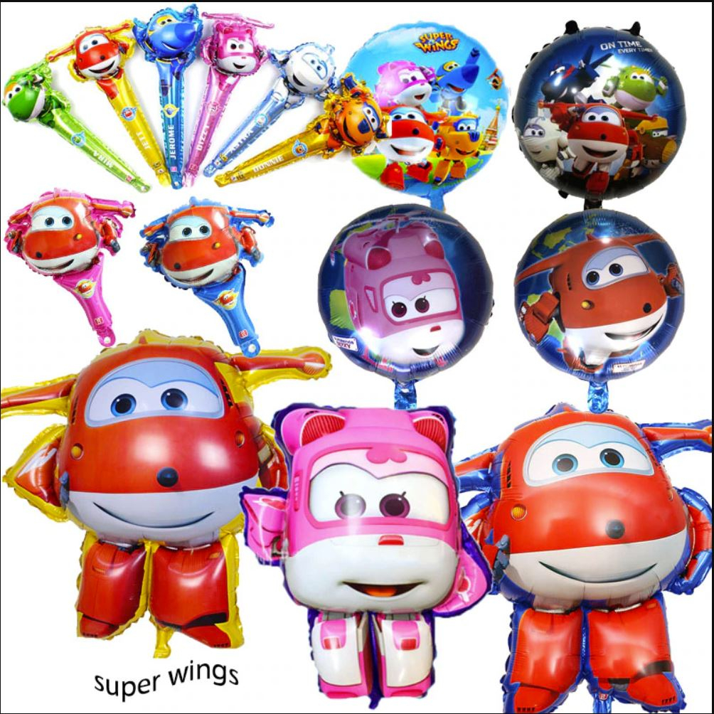 Bong Bóng Hình Đội Bay Siêu Đẳng Super Wings Size Đại Nhiều Mẫu Cho Bé Trang Trí Tiệc Sinh Nhật