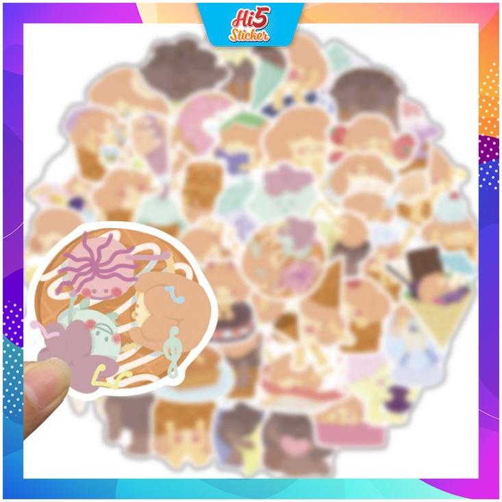 Sticker Hình dán Cô Gái Kem phong cách chibi ms#237