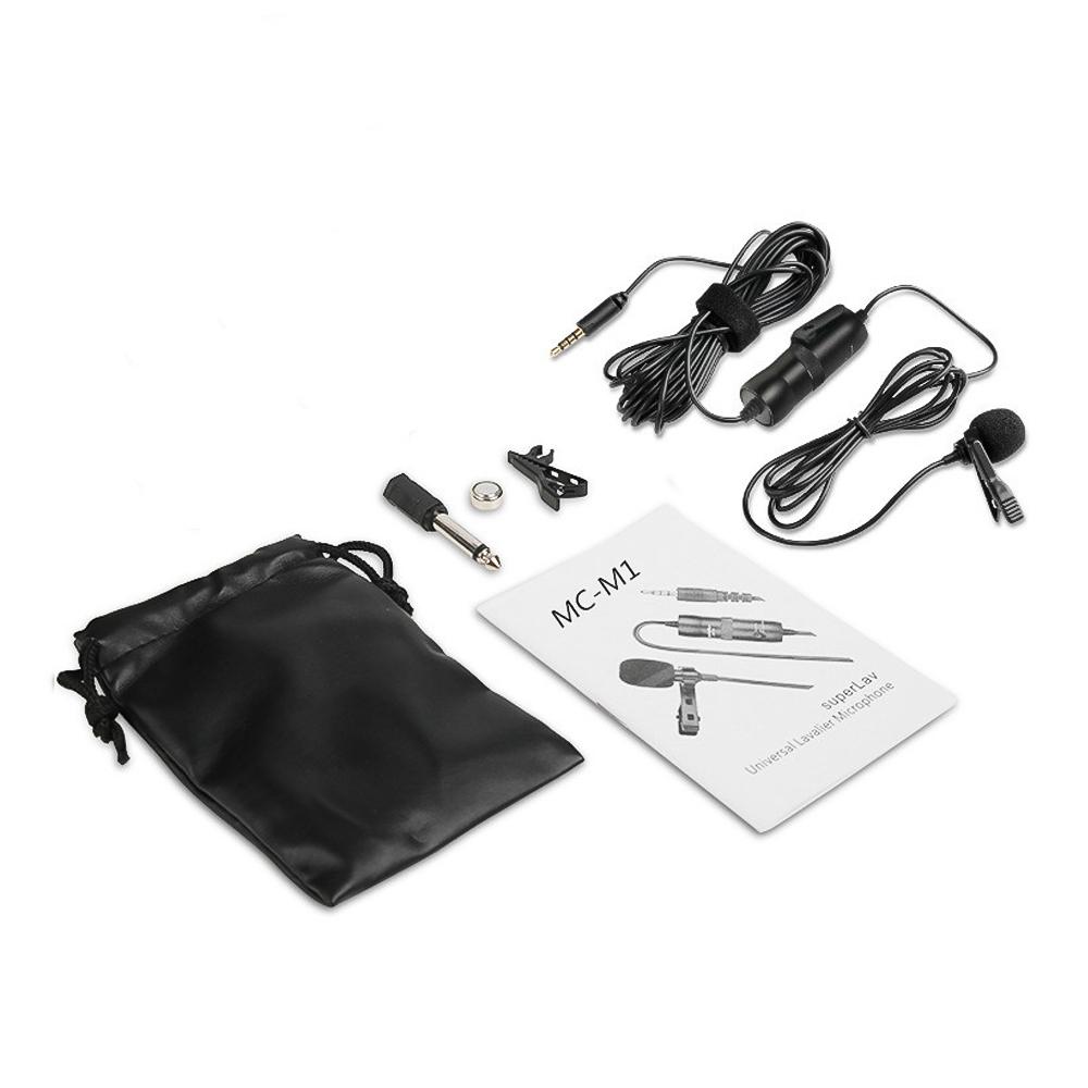 Micrô Lavalier đa hướng với giắc cắm 3,5mm TRRS 6m Cáp 6,35mm