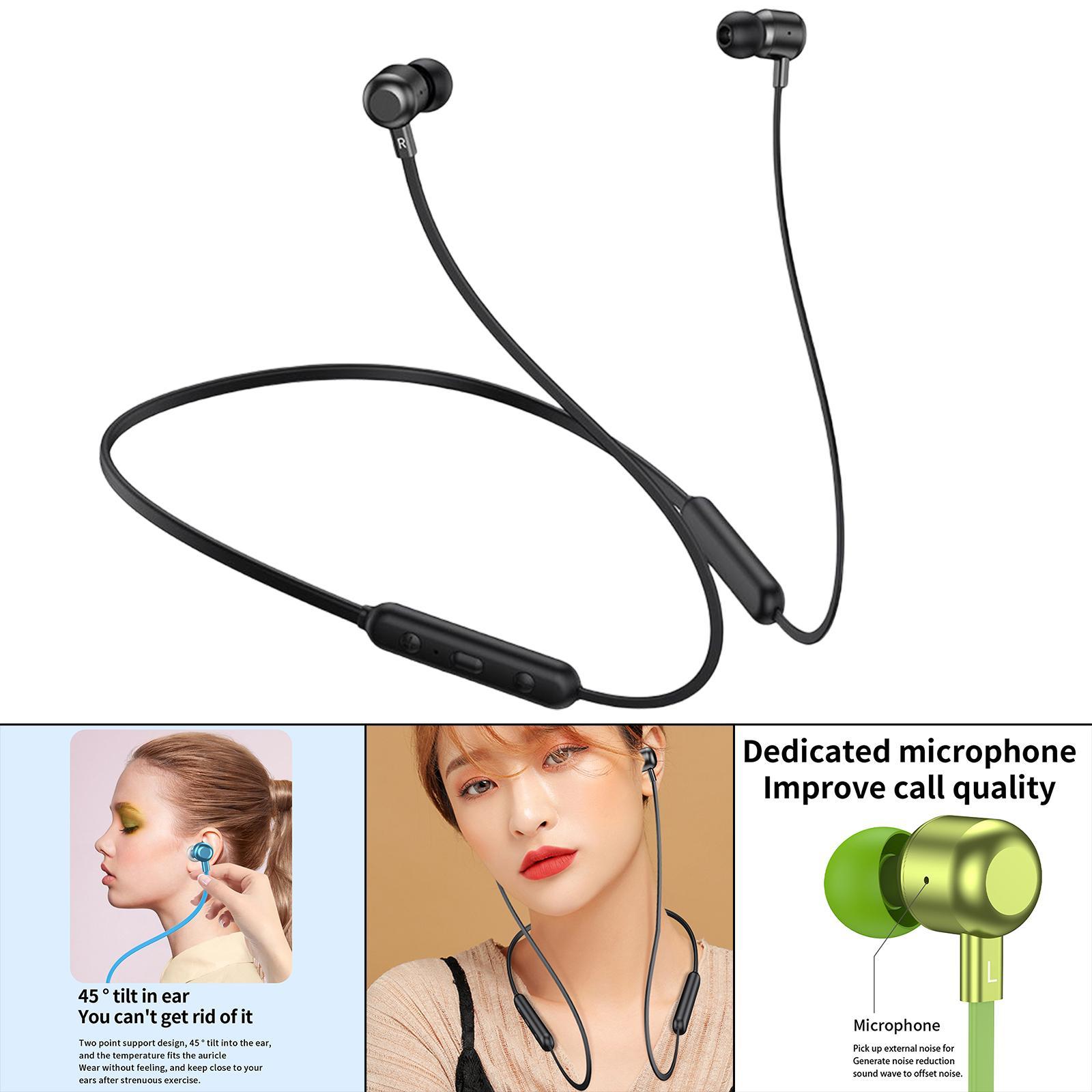 Wireless Bluetooth 5.1 Headphones Stereo Built-In Mic for Running Sports