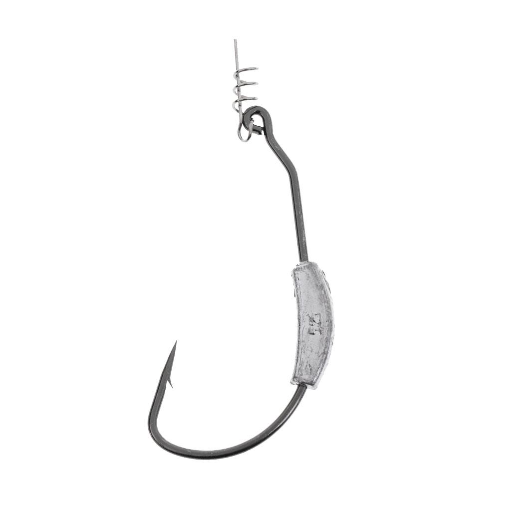 10pcs/set Twistlock Weighted Hooks High Carbon Steel Fishing Hooks