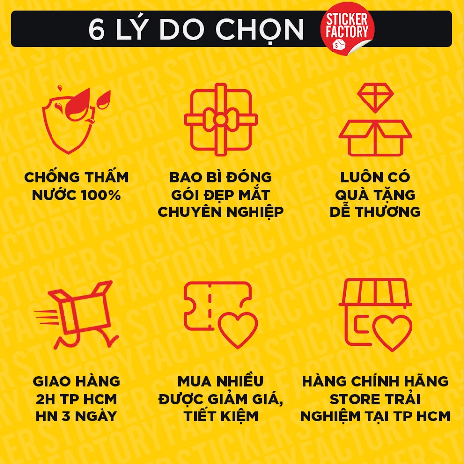 Local Brand Vietnam - Set 30 sticker hình dán