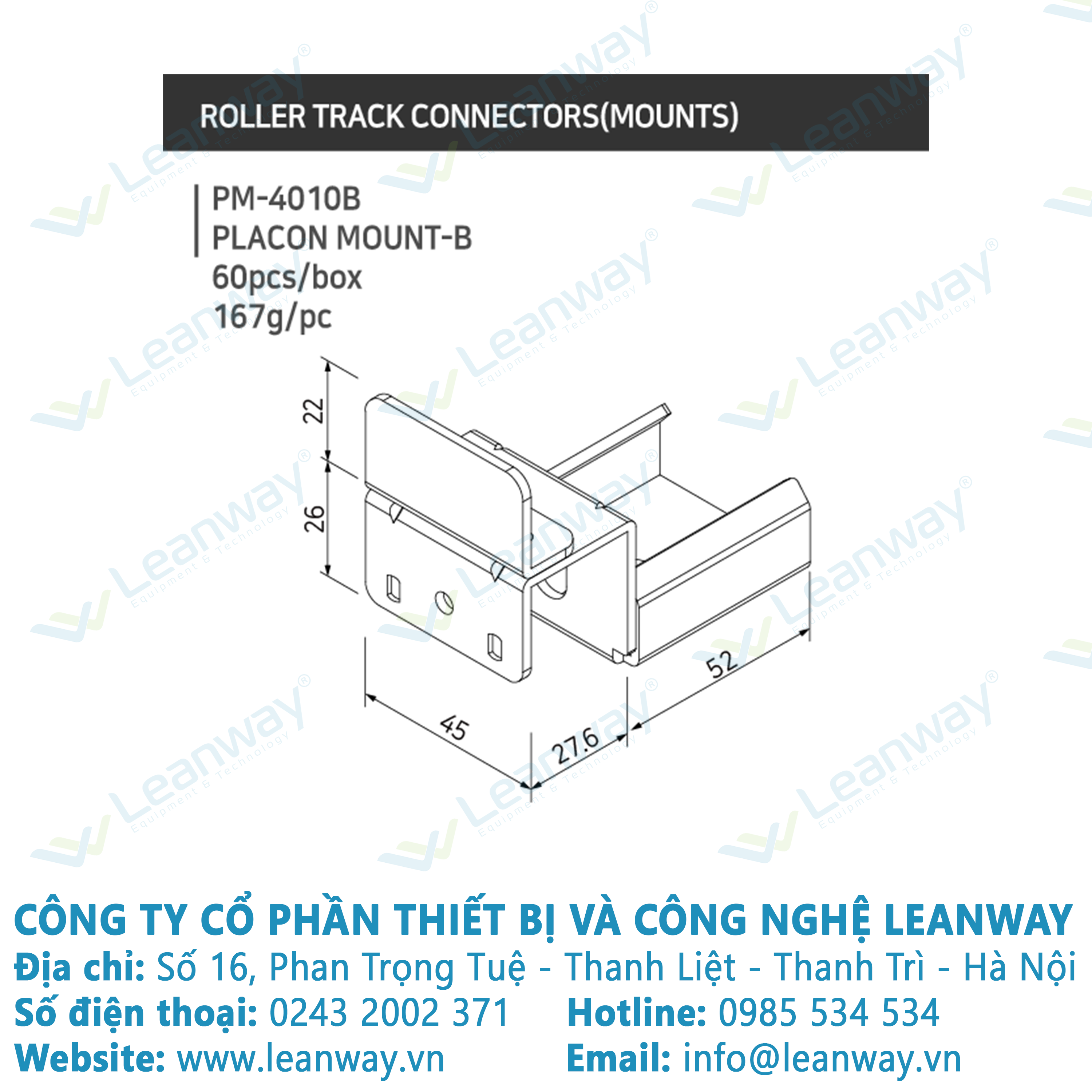 Đầu đỡ PLACON 40