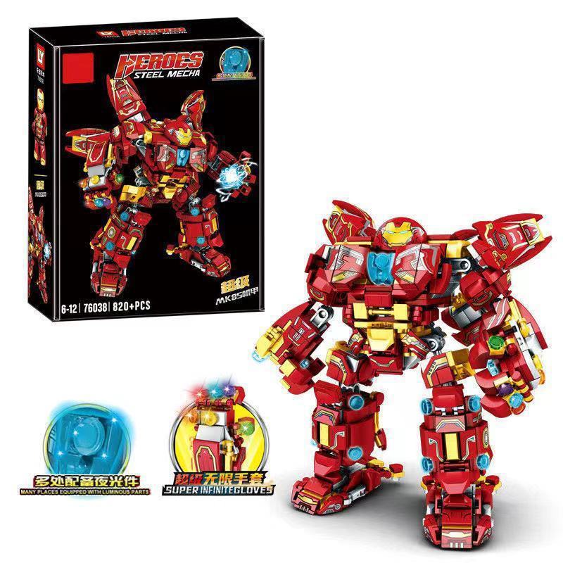 Xếp hình Hulkbuster Iron man 820pcs Đồ chơi lắp ráp mô hình robot hulkbuster iron man người sắt- đồ chơi trẻ em