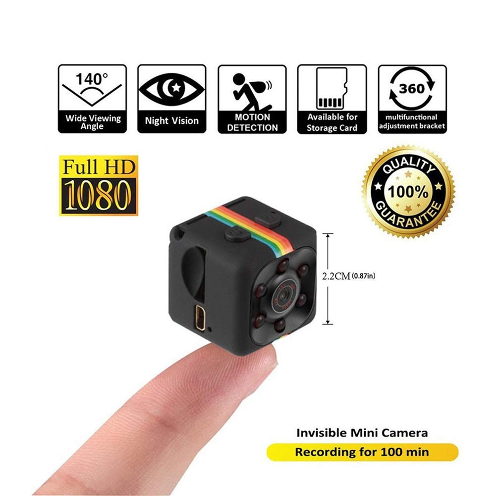 Camera Hành Trình Siêu Nhỏ Quay Đêm Hồng Ngoại Tầm Nhìn Xa Phân Giải Cao SQ11 Full HD 1080 12M