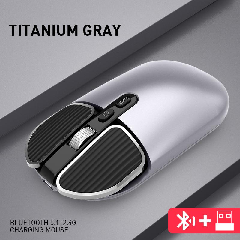 1 Chiếc Chuột Bluetooth Không Dây Dual-Chế Độ Máy Tính Xách Tay Công Sở Nhà Silent Chuột Sạc Chuột & Bàn Phím