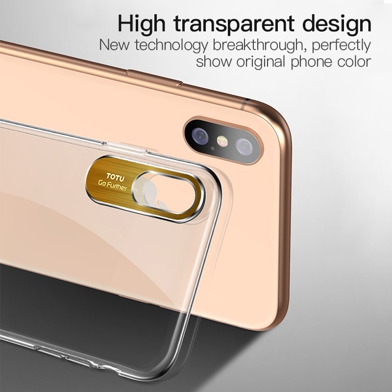 Ốp lưng chống sốc cho iPhone XS Max trang bị viền nhôm bảo vệ camera Hiệu Totu Sparkling - hàng chính hãng