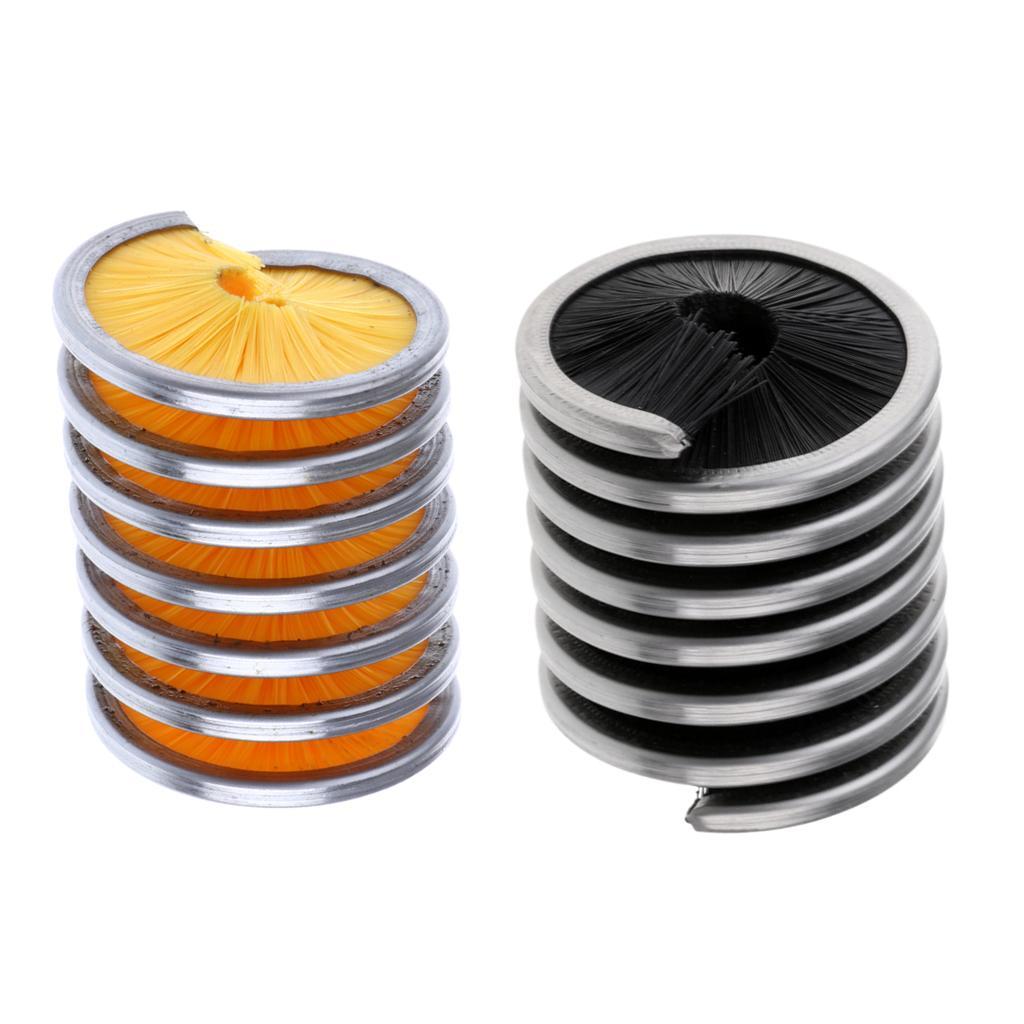 2pcs/set Black & Yellow Durable Cleaning Brush for 8mm to 13mm Diameter Climbing Rope Cord