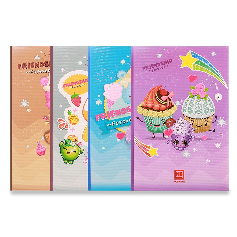 Tập Vở Sinh Viên Hồng Hà 4 ô ly 200 trang 80gsm South Star Cupcake