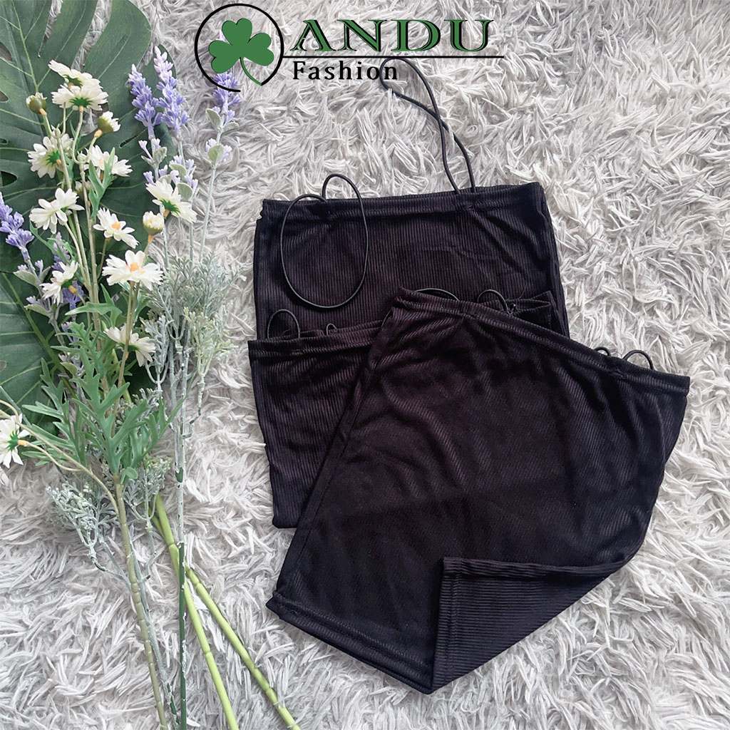 Áo hai dây, áo crop, áo dây mặc ngủ, áo 2 dây thun croptop ôm sợi bún TTS, Áo 2 dây sợi bún thun gân đẹp 100% cotton đen trắng , áo croptop ôm mặc trong siêu mát