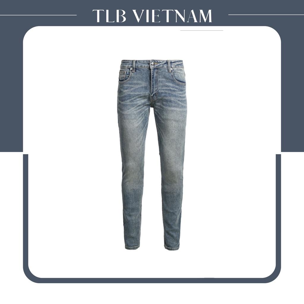 Quần Jean Nam The Luyn Black Trơn Màu Xanh Vintage Phong Cách Đường Phố Dễ Phối Đồ