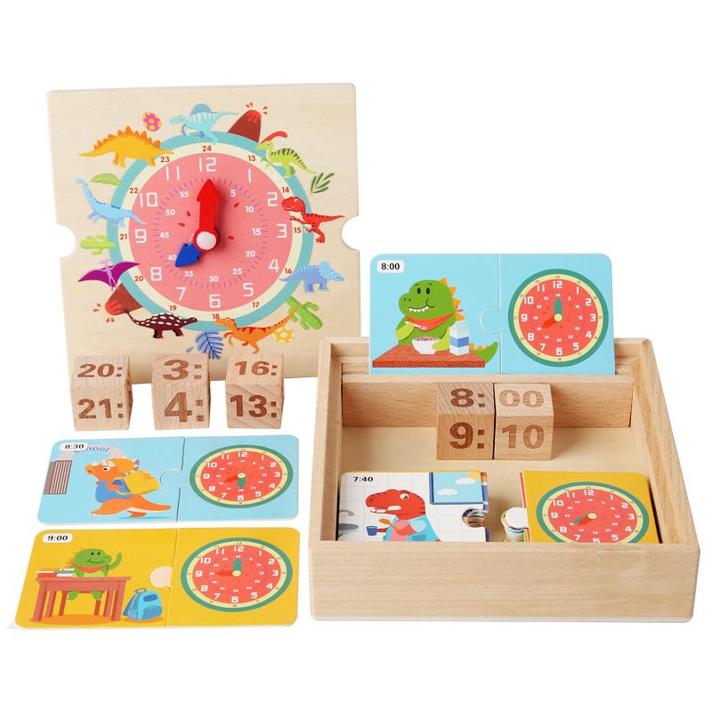 Đảm bảo chất lượng bằng gỗ mới khai sáng giáo dục sớm đồng hồ giảng dạy kỹ thuật số đa chức năng hỗ trợ giảng dạy nhận thức thời gian của trẻ em có thể được
