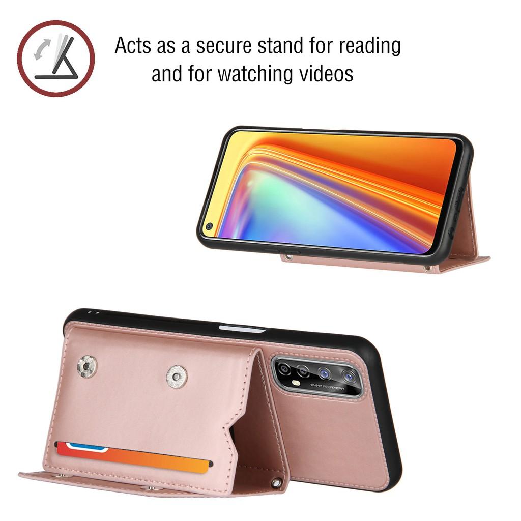 Ốp lưng điện thoại dạng ví da có ngăn đựng thẻ cho OPPO F17 Pro A93 A92 A72 A52 A53 A53s A32 A9 2020 A5 2020 A11 A11X
