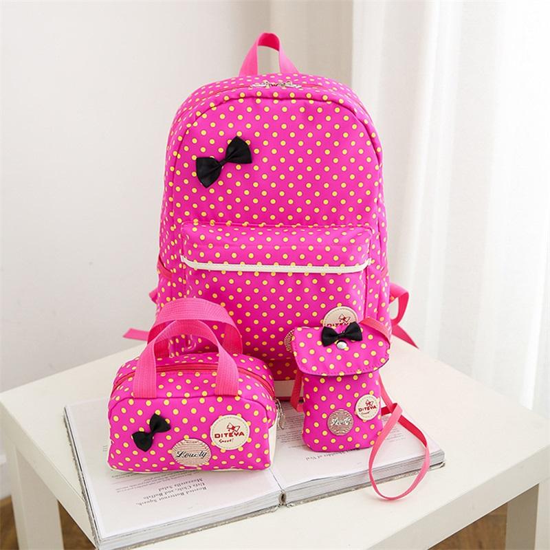 3 Cái/bộ Dễ Thương In Trường Túi Cho Bé Gái Trẻ Em Chống Nước Trường Ba Lô Trẻ Em Túi Schoolbag Nylon Mochila Infantil