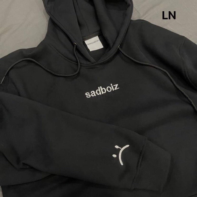 Áo hoodie nam nữ , áo hoodie thêu chữ sadboiz mặt buồn đáng yêu
