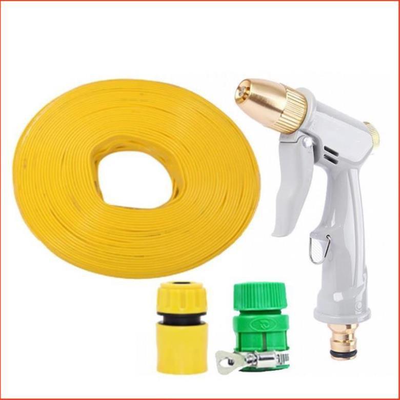 Bộ dây vòi xịt nước rửa xe, tưới cây tăng áp 3 lần, loại 7-10m  206846
