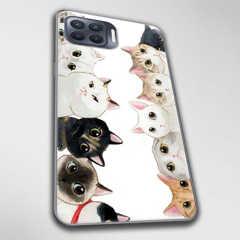 Ốp lưng dành cho Oppo A53, Oppo A93 mẫu Các con mèo