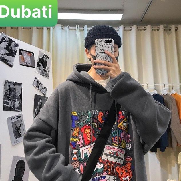 ÁO KHOÁC NỈ HOẠT HÌNH HARUKU, ÁO KHOÁC HOODIE NAM NỮ CHẤT VẢI DÀY PHONG CÁCH HÀN HOT- DUBATI FASHION