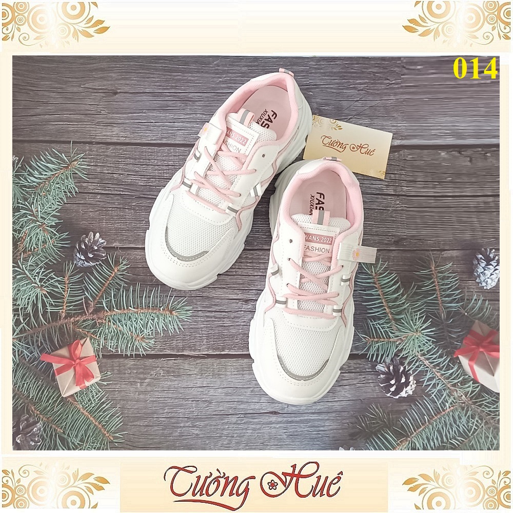 Giày Thể Thao Nữ Buộc Dây Hoa Cúc Đế Cao - Hàng Quảng Châu -014