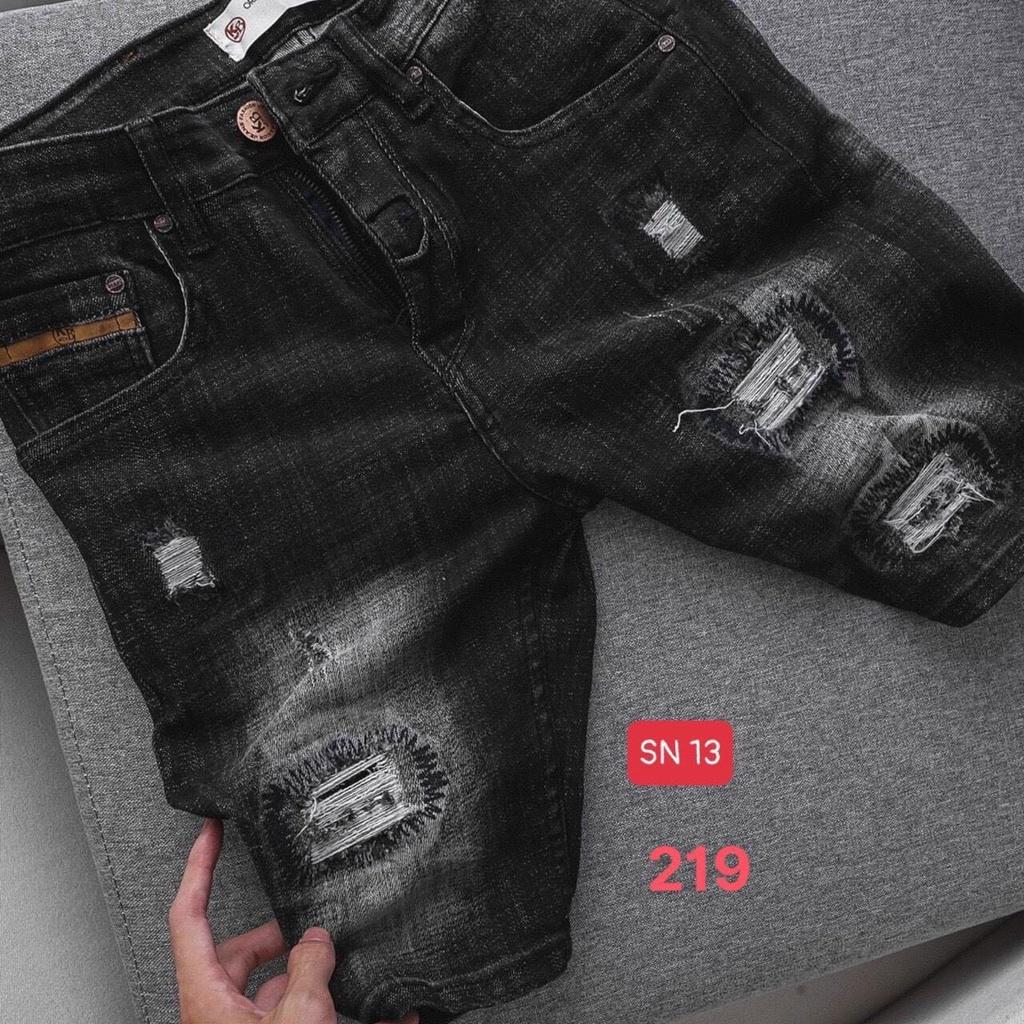 Quần short jean chất bò co giãn- quần lửng nam nhiều mẫu thời trang TINA ms211