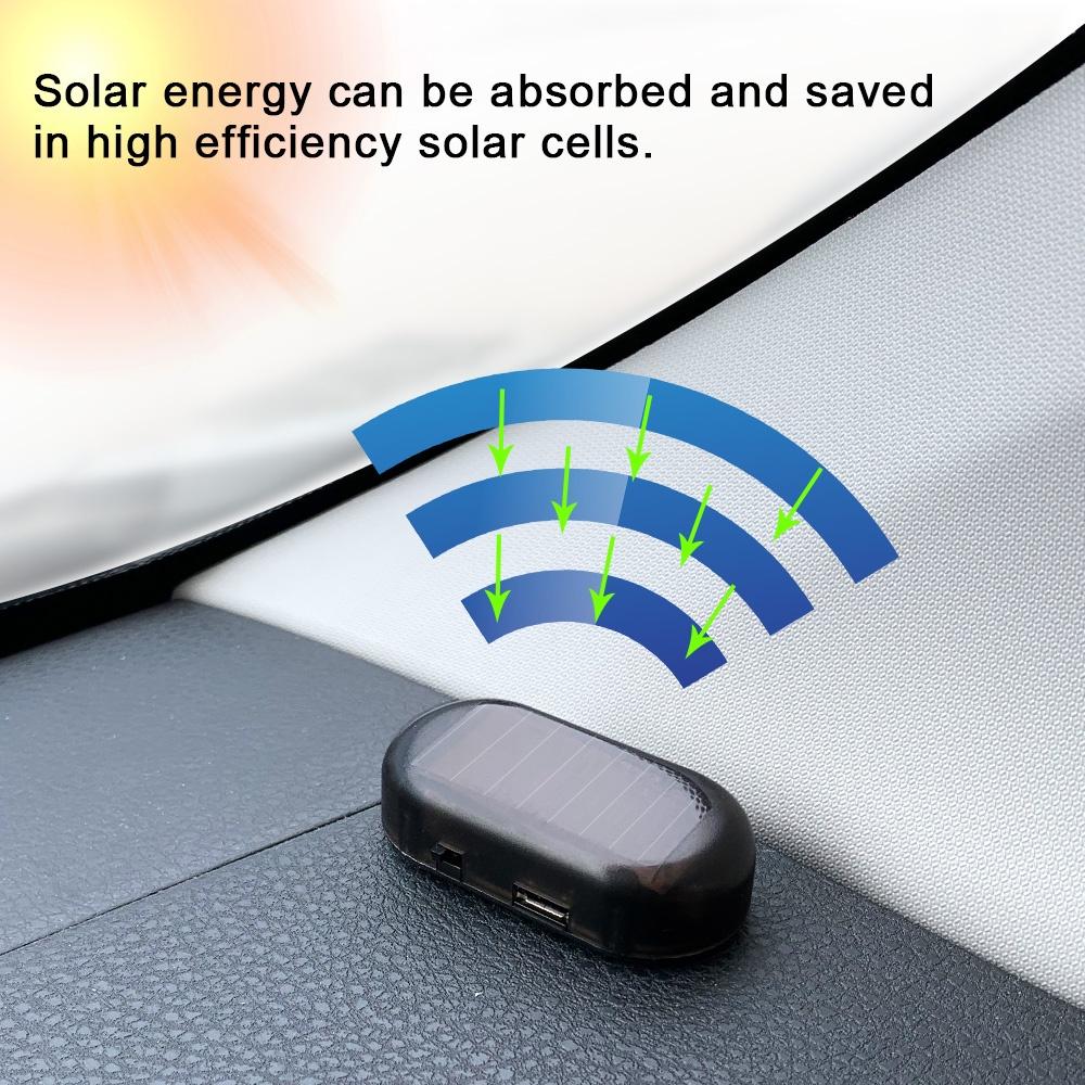 Đèn Led Cảnh Báo An Ninh Giả Chống Trộm Sử Dụng Năng Lượng Mặt Trời Cho Xe Hơi