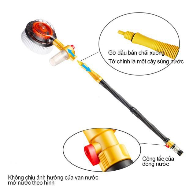 EuroQuality Cây vệ sinh rửa xe tự động tạo dung dịch tẩy rửa, xoay tròn