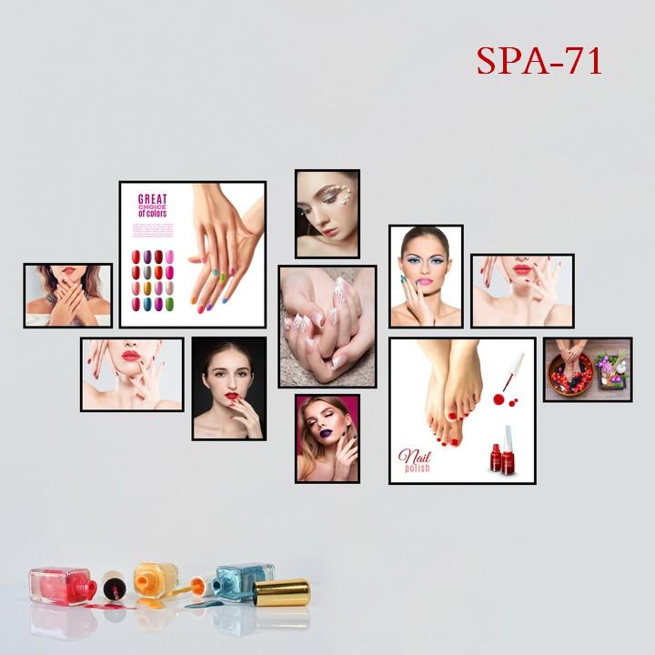 Tranh Spa, tiệm tóc, tranh nails trang trí thẩm mỹ