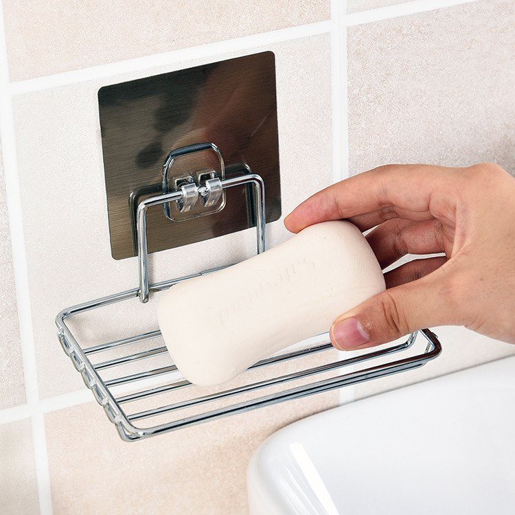 Miếng Dán Tường Cho Kệ Góc Inox Nhà Tắm Chất Liệu PVC Dán Tường Siêu Chắc
