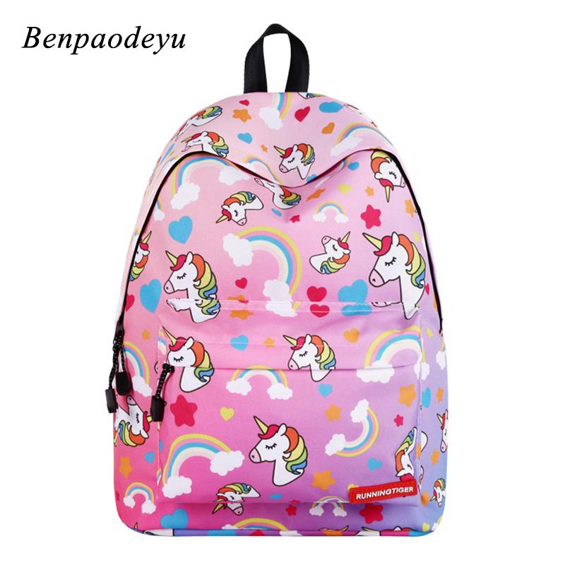 Trẻ Em Học Túi 3D In Hình Kỳ Lân Ba Lô Trẻ Em Học Ba Lô Cho Bé Gái Nữ Ba Lô Laptop Du Lịch