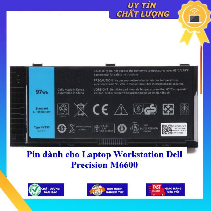 Pin dùng cho Laptop Workstation Dell Precision M6600 M6700 - Hàng Nhập Khẩu New Seal