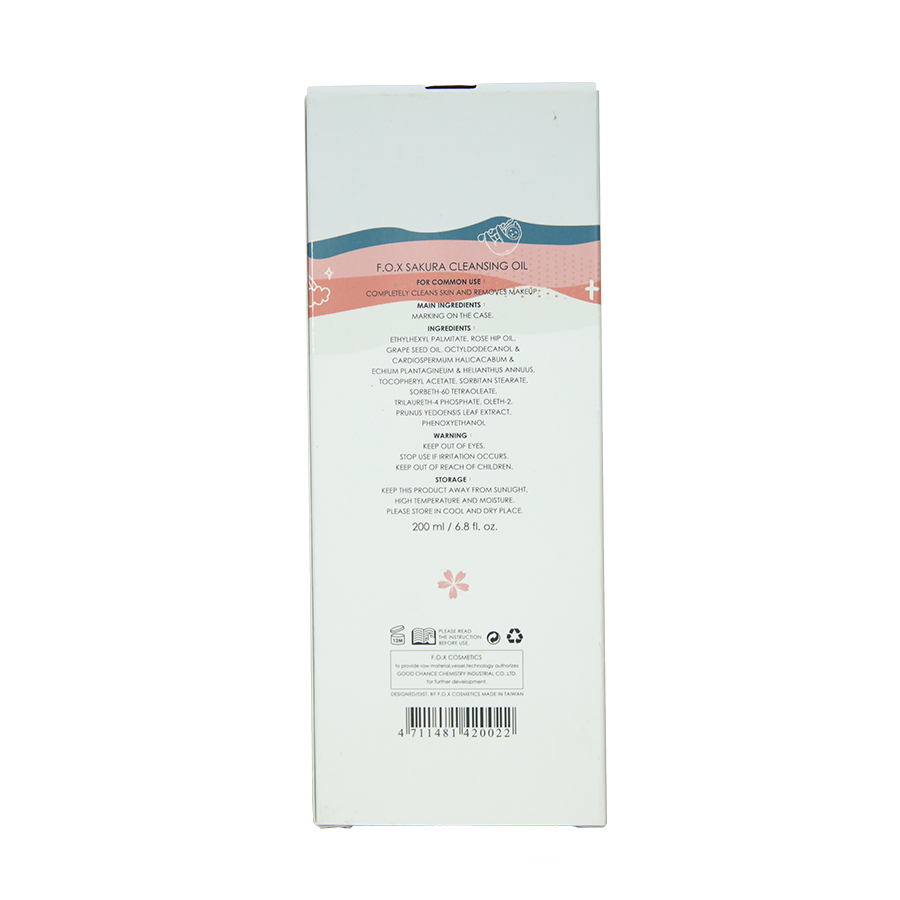 Dầu Tẩy Trang Hoa Anh Đào FOX Sakura Cleansing Oil 200ml