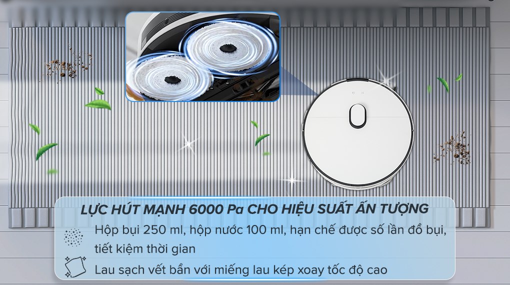 Robot hút bụi lau nhà Samsung VR7MD96514G/SV - Hàng Chính Hãng
