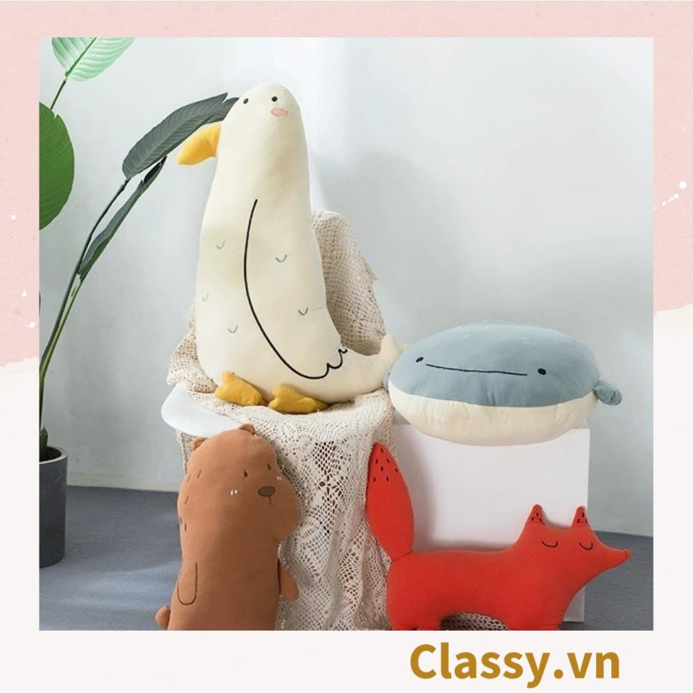 Gối ôm đồ chơi Classy gối ôm đầu trang trí nhà cửa hình con vật siêu mịn siêu êm B1368 - CÁ