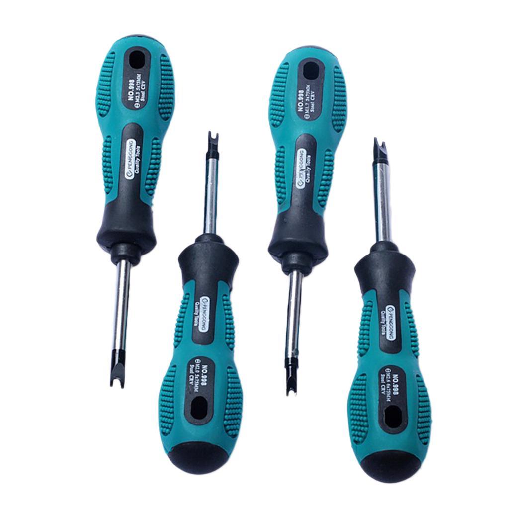 4Pieces Screwdriver Set U Type Multi Function Magnetic Slotted Screw Driver