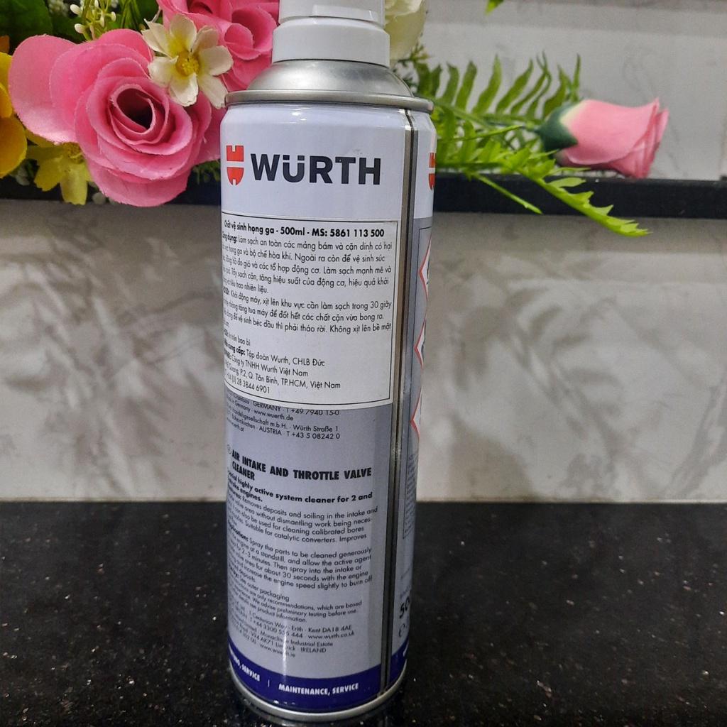 Vệ sinh họng ga Wurth Chính hãng 500ml