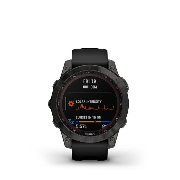 Đồng hồ thông minh fenix 7S Sapphire, Solar, Màu xám Carbon phủ DLC với Dây màu đen, Đồng hồ GPS, SEA - Hàng Chính Hãng