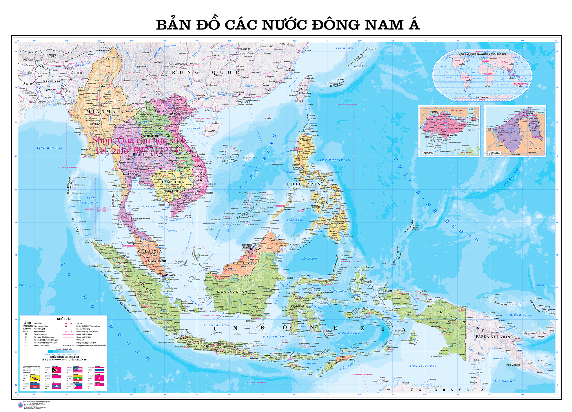 Các nước Đông Nam Á 2A0 120x160cm (QD)